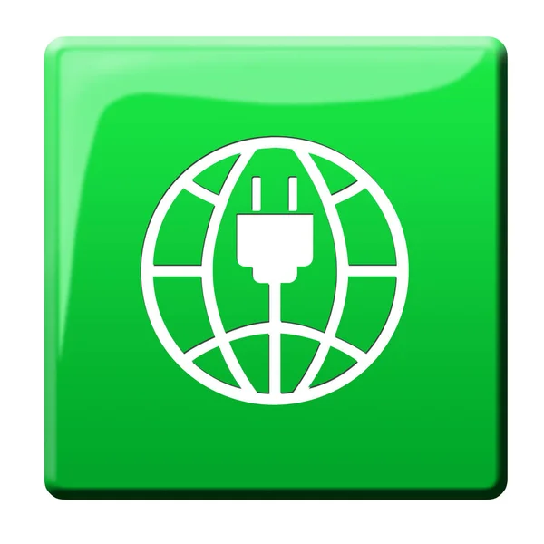 Pictogram Mondiale Energievoorziening — Stockfoto