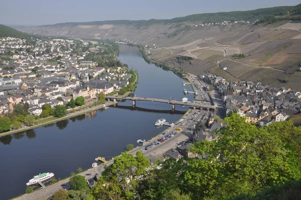 Mosela Río Que Fluye Través Francia Luxemburgo Alemania —  Fotos de Stock