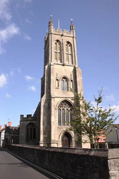 Kleine Kerk Glastonbury Somerset Engeland — Stockfoto