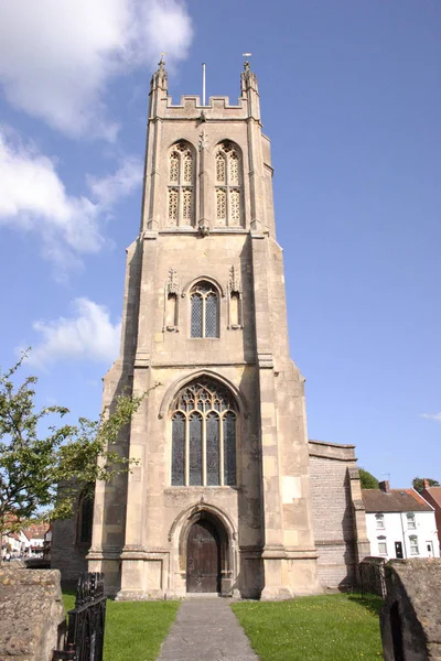 Mały Kościół Glastonbury Somerset Anglia — Zdjęcie stockowe