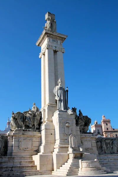 Μνημείο Cortes Στο Cadiz — Φωτογραφία Αρχείου