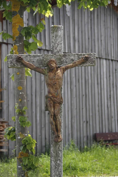 Vista Panorâmica Crucifixo Cristão — Fotografia de Stock