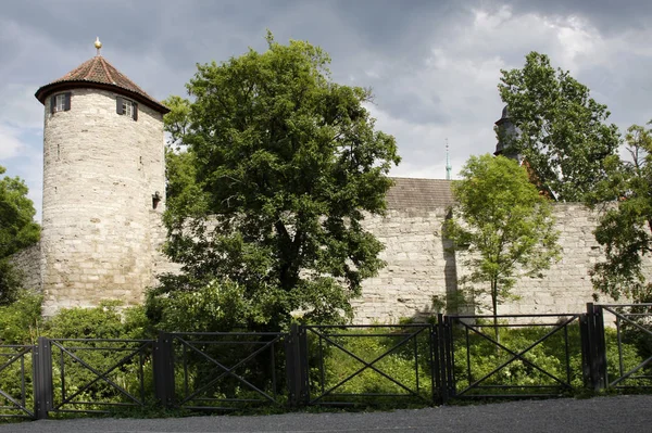Больничная Башня Фортификации Muehlhausen — стоковое фото