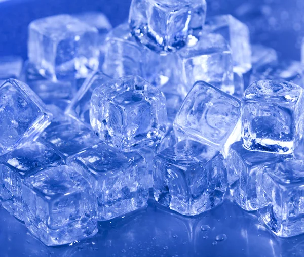 Ice Cubes Blue Background — Stock Photo, Image