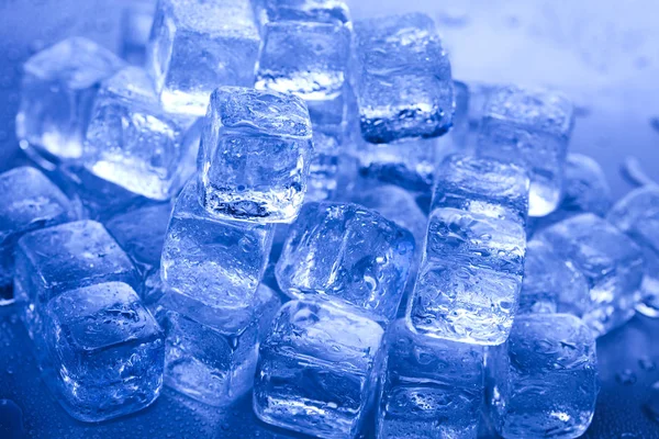 Ice Cubes Blue Background — Stock Photo, Image