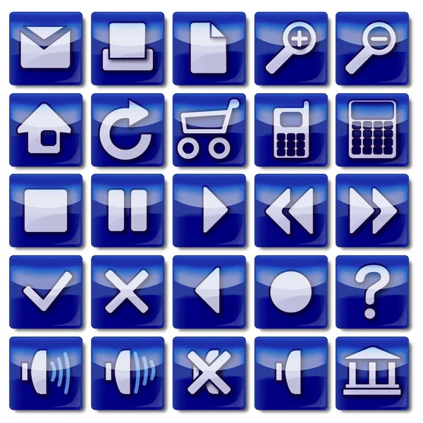 Icons Blue — Stock Photo, Image