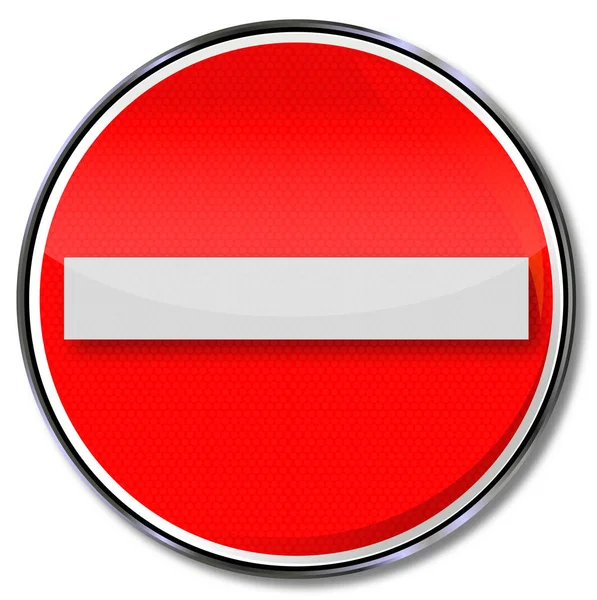 Traffic Sign Red White — Stock Photo, Image