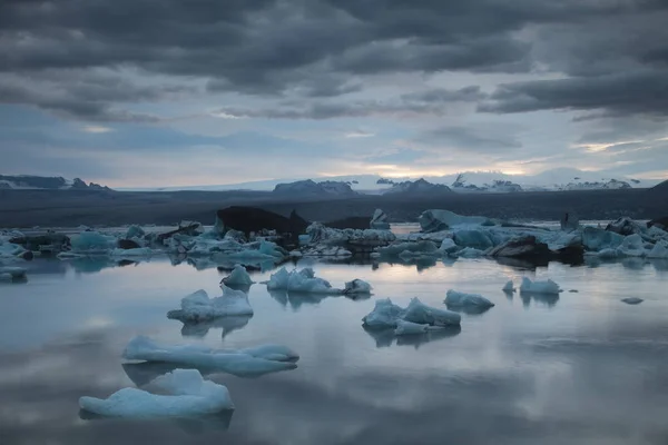 Αρκτική Σύννεφο Κρύο Κατεψυγμένα Πάγος Iceland Jokulsarlon Τοπίο — Φωτογραφία Αρχείου