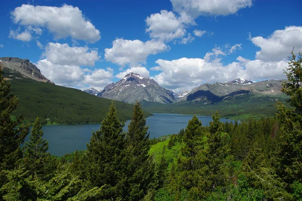 Menor Lago Dos Medicamentos Parque Nacional Glaciar Montana —  Fotos de Stock