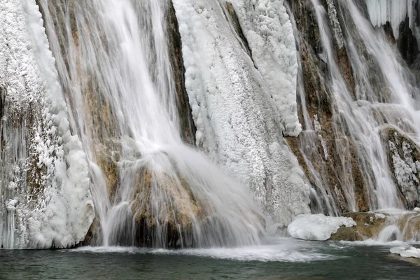 Details Waterfall Winter — Stock Photo, Image