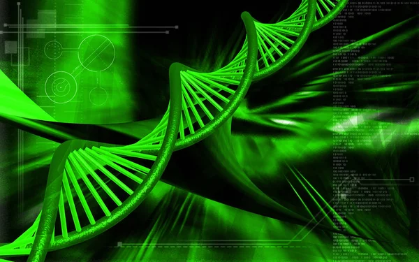 Digital Illustration Dna Structure Colour Background — Stock Photo, Image