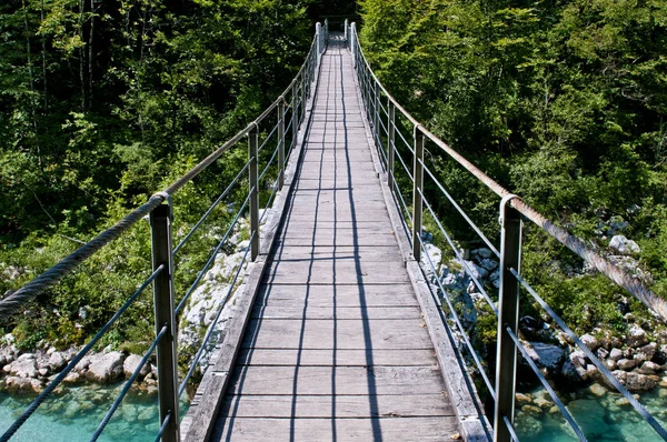 Γέφυρα Πάνω Από Τον Ποταμό Σλοβενία — Φωτογραφία Αρχείου