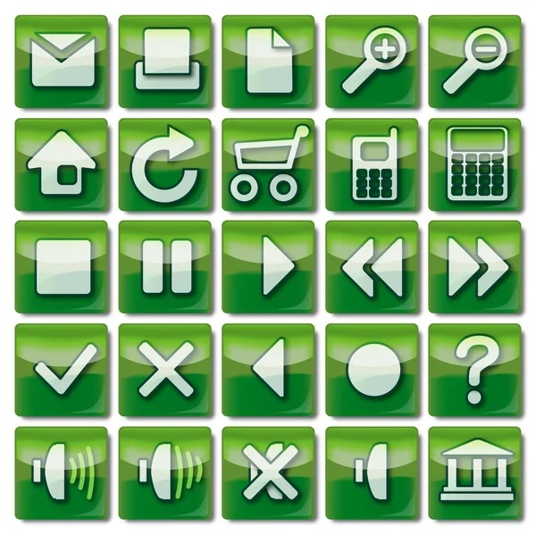 Ikoner Grön — Stockfoto
