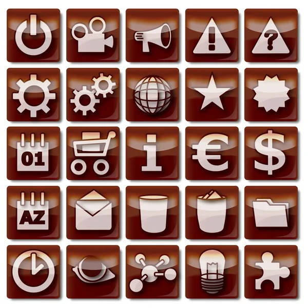 Icons Brown — Stock Photo, Image