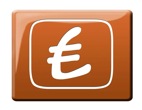 Euro Sign Button Illustration — Stock Photo, Image