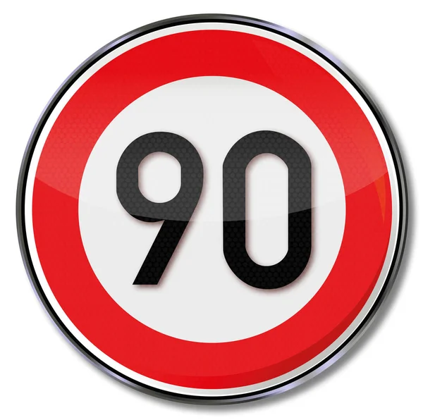 Traffic Sign Isolated White — Stock Photo, Image