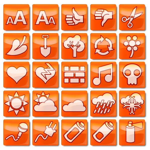 Icons Orange 100 — Stock Photo, Image