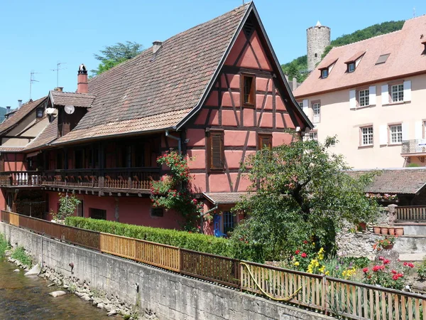 Casa Stile Tudor Kaysersberg Alsazia — Foto Stock