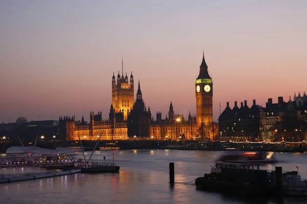 Big Ben Partir Hungerford Bridge — Photo