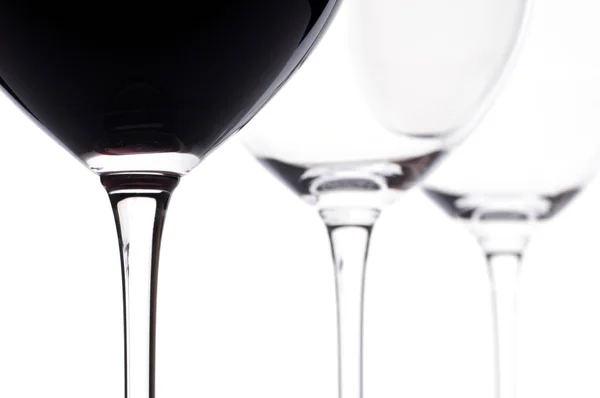 Büyük Şarap Kadehleri Dekanter — Stok fotoğraf