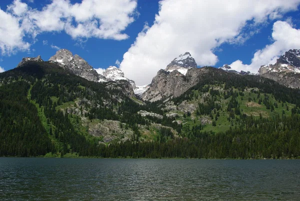 Jenny Lake Und Grand Teton Mountains Wyoming — Stockfoto