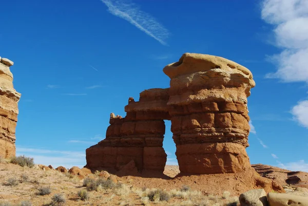 Interesante Arco Formaciones Rocosas Cerca Notom Utah — Foto de Stock