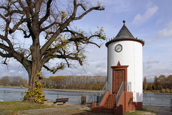 Level Huis Aan Rivier Rhine Wormen — Stockfoto