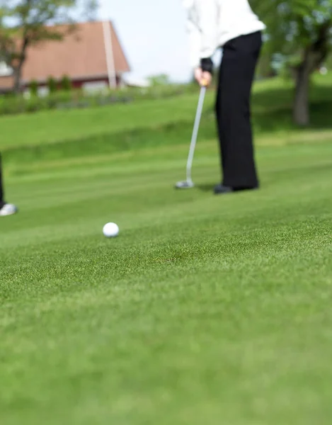 Golfová Situace Selektivním Zaměřením — Stock fotografie