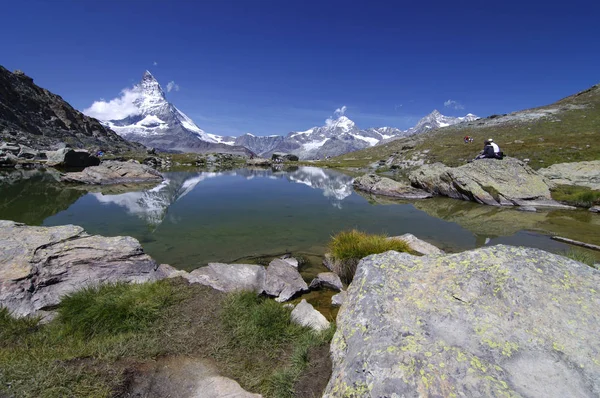 Matterhorn Dans Miroir Des Montagnes — Photo