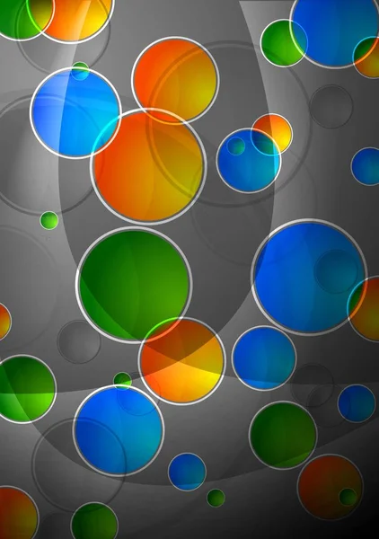 多色の円で美しい抽象的な背景 Eps — ストック写真