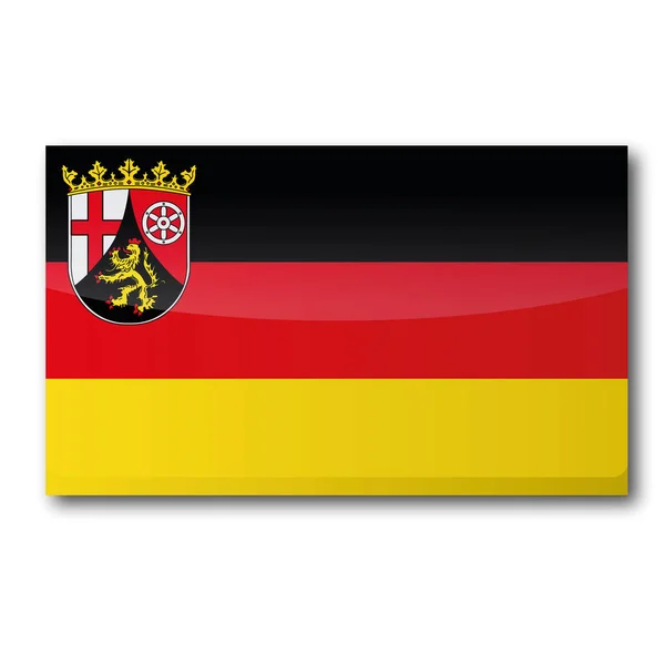 Flaggstat För Rheinland Pfalz Patriotisk Flagga — Stockfoto