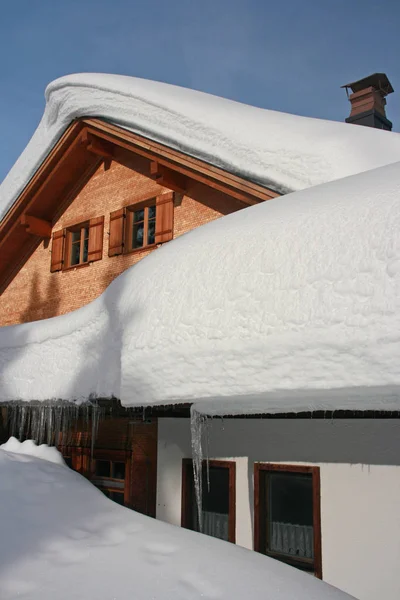 Lindauer Hut Invierno Montafon Austria —  Fotos de Stock