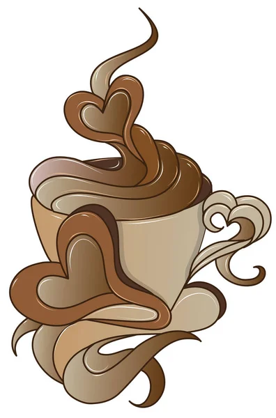 Coffee Icon Stylish Design Isolated White Background — Stock Photo, Image