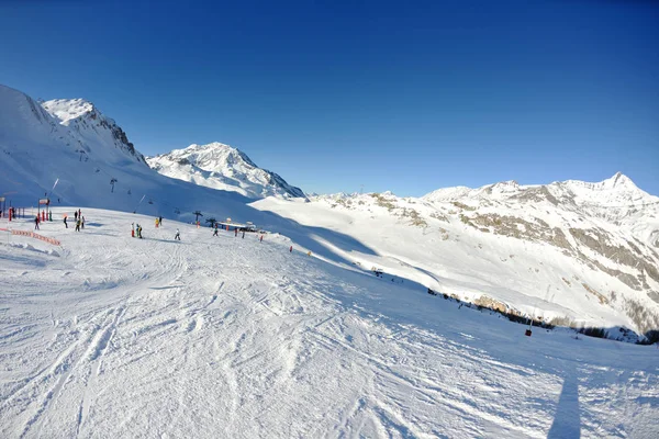 Assine Placa Altas Montanhas Sob Neve Fresca Temporada Inverno — Fotografia de Stock