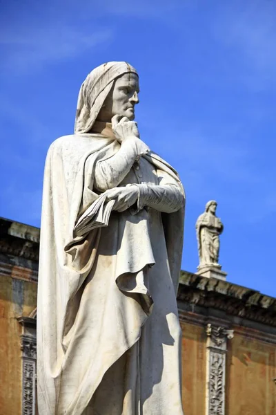 Monumento Dante Alighieri 1265 1321 Piazza Dei Signori Verona — Foto Stock