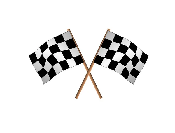 Balck White Racing Flags — Stock Photo, Image