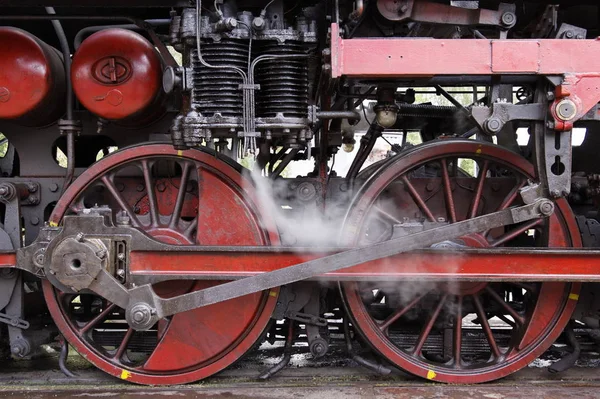 Vecchio Treno Locomotivo Vapore Veicolo Ferroviario — Foto Stock