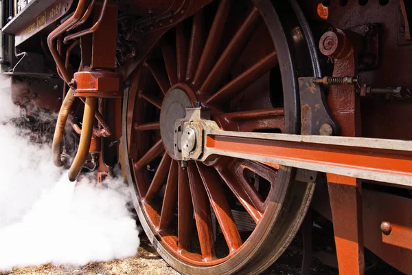 Velho Trem Locomotivo Vapor Veículo Ferroviário — Fotografia de Stock