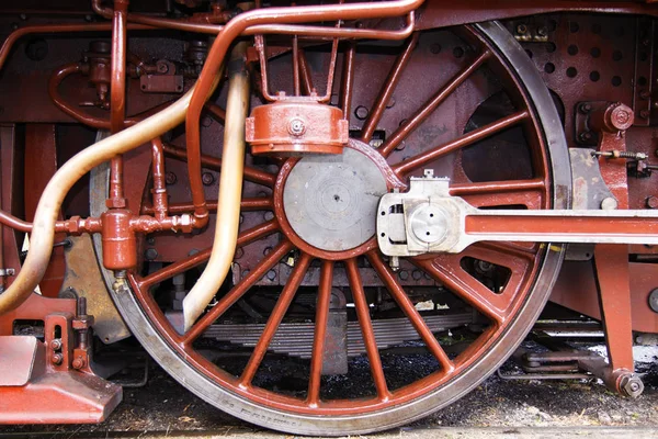 Vecchio Treno Locomotivo Vapore Veicolo Ferroviario — Foto Stock