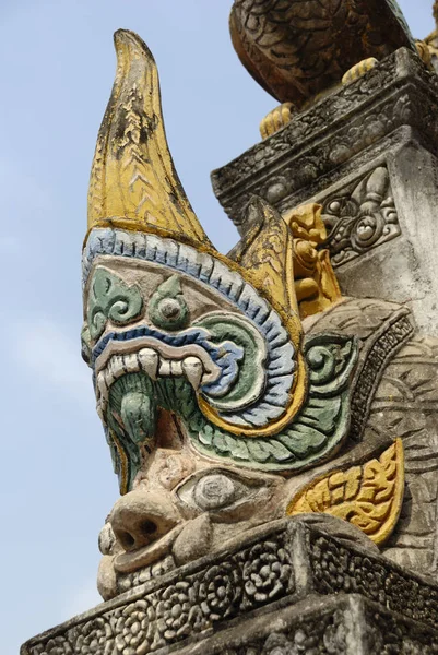 Figura Pedra Wat Colher Siem Cambodia — Fotografia de Stock