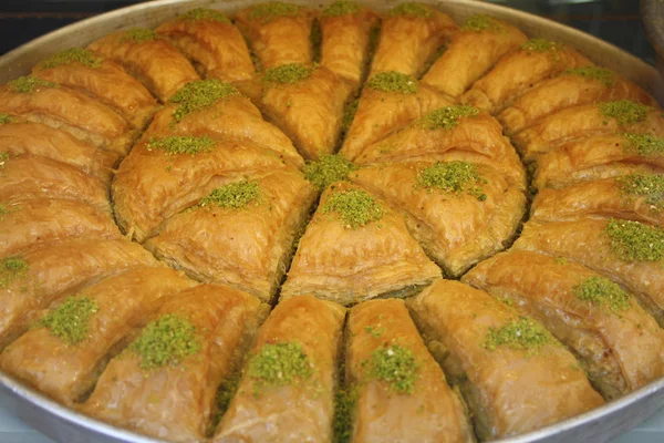 Вкусная Турецкая Баклава Кулинарный Фон — стоковое фото