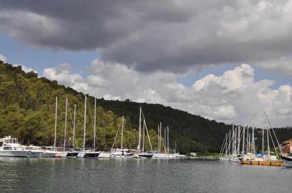 Λιμάνι Του Skradin Croatia — Φωτογραφία Αρχείου