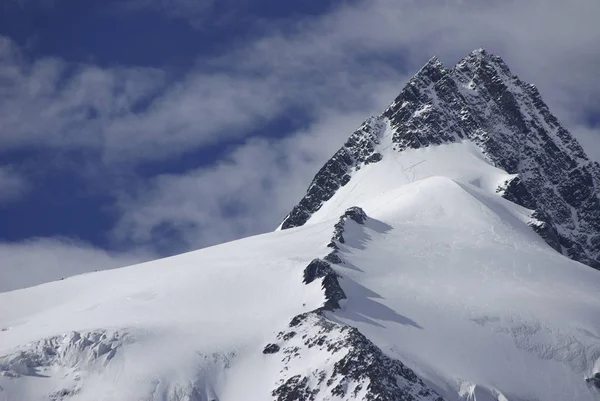 Zicht Grossglockner Door Het Besturen Van Glocknerstrae — Stockfoto