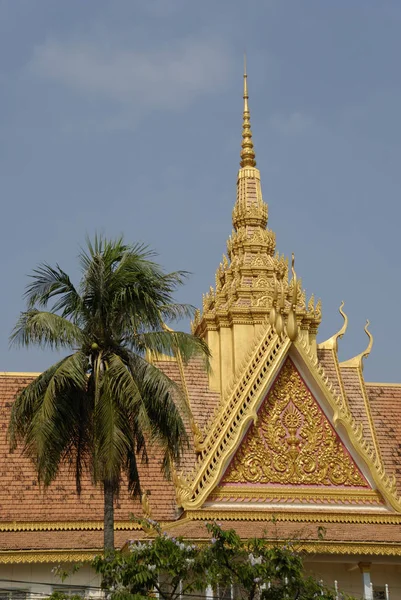 Tempeldach Phnom Penh Kambodscha — Stockfoto