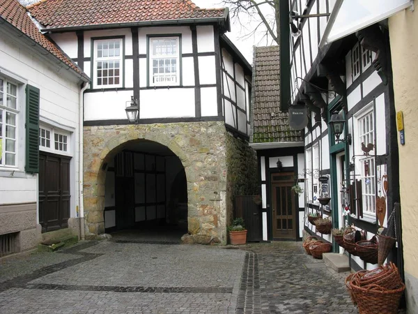 Gatehouse Nel Centro Storico Tecklenburg — Foto Stock