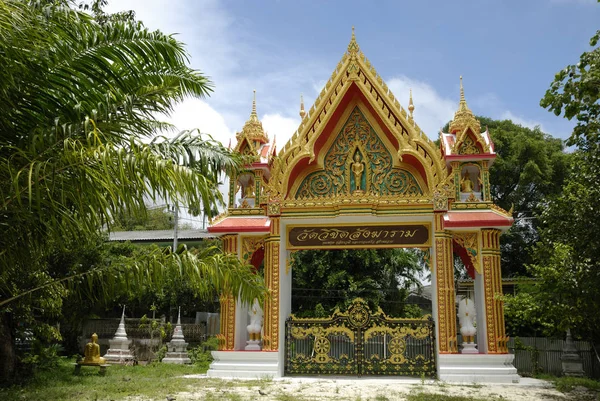 Portão Wat Khun Chi Cidade Phuket Phuket Tailândia — Fotografia de Stock