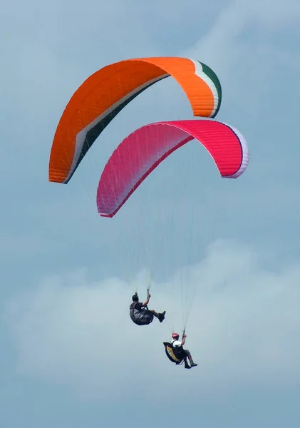 Fallskjermsommersport Fallskjerm – stockfoto