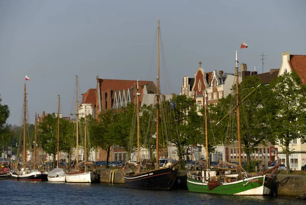 Barcos Vela Tradicionales Holstenhafen Lubeck Schleswig Holstein Alemania — Foto de Stock