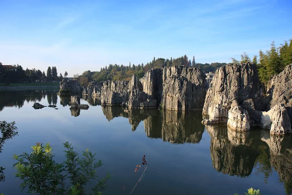 Forma Piedra Límite Parque Nacional Forestal Shilin Cerca Kunming China —  Fotos de Stock