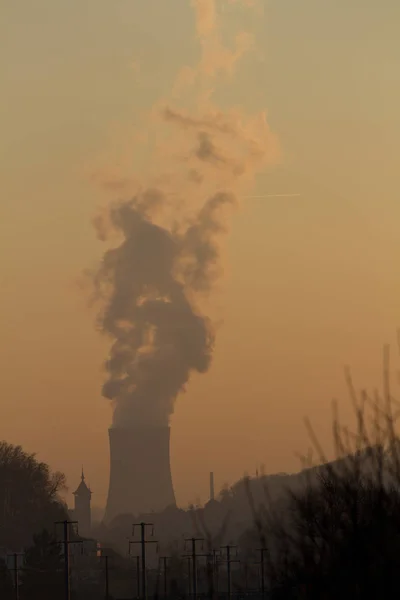 Bild Einer Industriellen Fabrik — Stockfoto